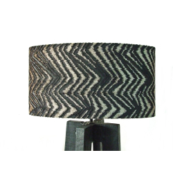 Lampa podłogowa Trapez drewno egzotyczne Czarna